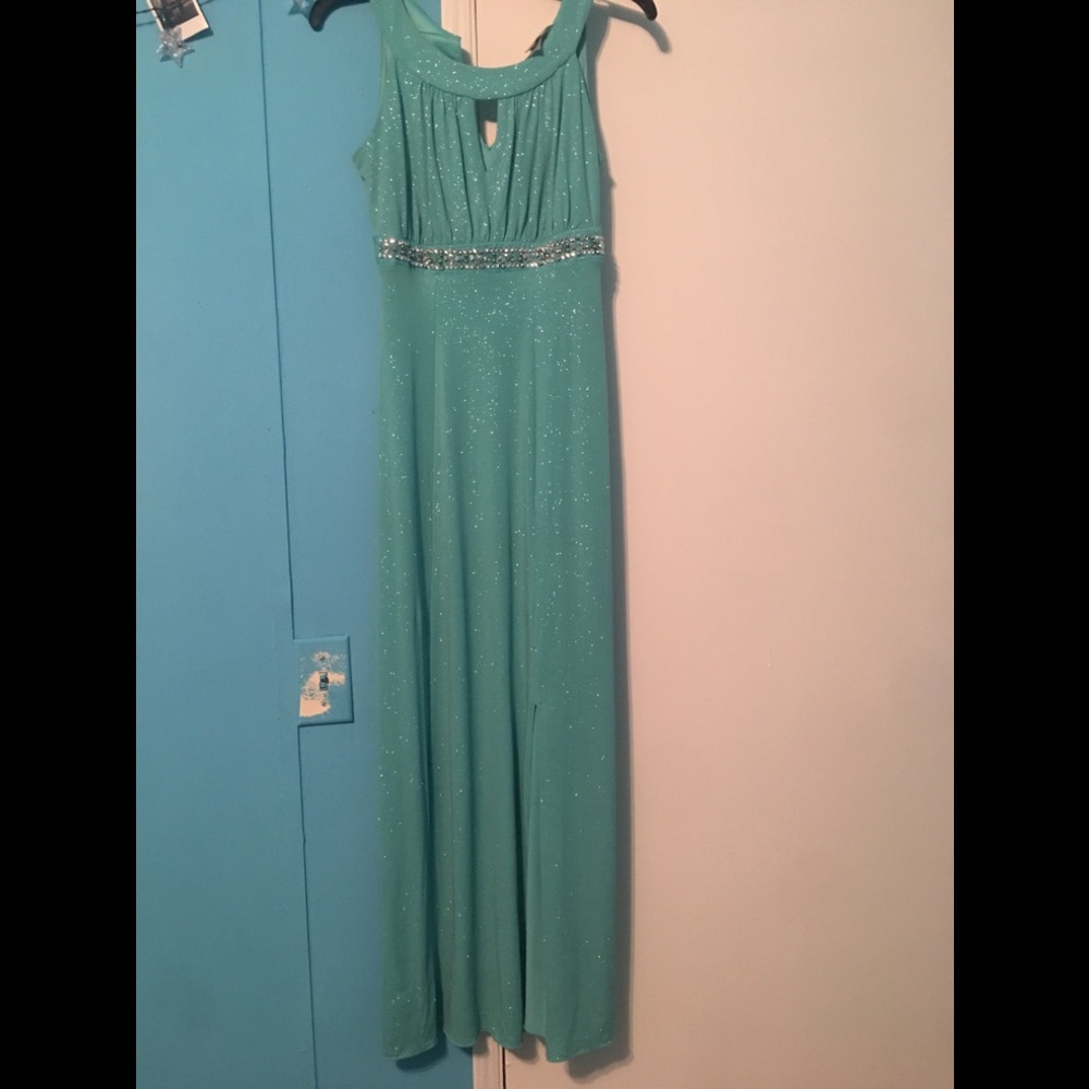 Sweet Storm Aqua Glittery Homecoming/Prom dress